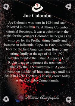 2016 Historic Autographs The Mob #7 Joe Colombo Back