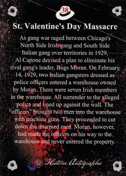 2016 Historic Autographs The Mob #38 St. Valentine's Day Massacre Back