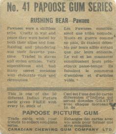 1934 Papoose Gum Indians (V254) #41 Rushing Bear Back