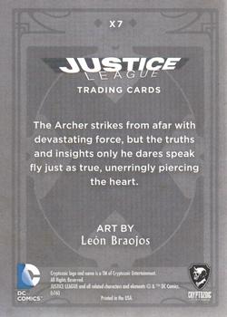 2016 Cryptozoic DC Comics: Justice League - Madame Xanadu Tarot Cards #X7 The Archer Back