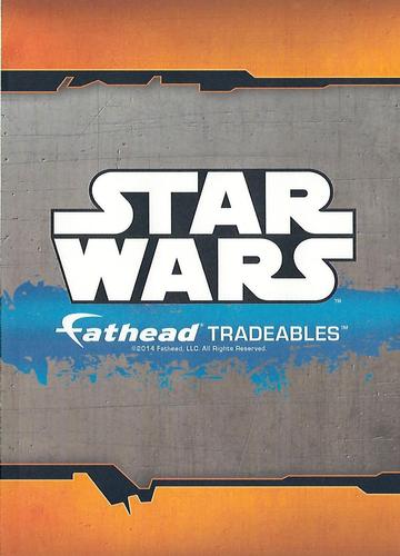 2014 Fathead Tradeables Star Wars #3 Princess Leia Back