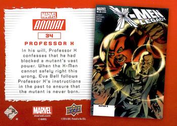 2016 Upper Deck Marvel Annual #34 Professor X Back