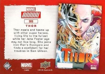 2016 Upper Deck Marvel Annual #35 Thor Back