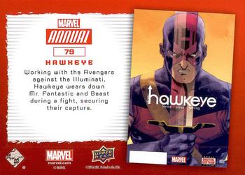 2016 Upper Deck Marvel Annual #79 Hawkeye Back