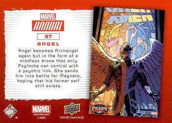 2016 Upper Deck Marvel Annual #97 Archangel Back
