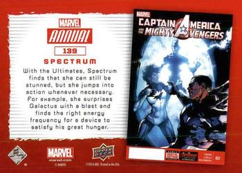 2016 Upper Deck Marvel Annual #139 Spectrum Back