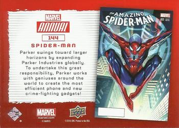 2016 Upper Deck Marvel Annual #144 Spider-Man Back