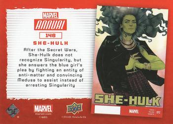 2016 Upper Deck Marvel Annual #146 She-Hulk Back