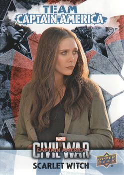 2016 Upper Deck Captain America Civil War - Team Captain America Bios #CAB6 Scarlet Witch Front