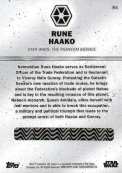 2016 Topps Star Wars Card Trader - Blue #84 Rune Haako Back
