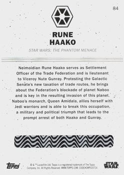 2016 Topps Star Wars Card Trader - Red #84 Rune Haako Back