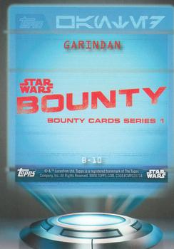 2016 Topps Star Wars Card Trader - Bounty #B-10 Garindan Back