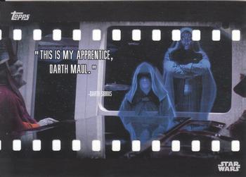 2016 Topps Star Wars Card Trader - Film Quotes #FQ-10 Darth Sidious Front