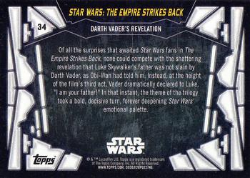 2017 Topps Star Wars 40th Anniversary #34 Darth Vader's Revelation Back