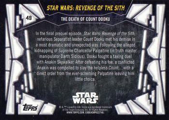 2017 Topps Star Wars 40th Anniversary #49 The Death of Count Dooku Back