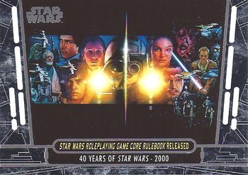 2017 Topps Star Wars 40th Anniversary #84 Star Wars Roleplaying Game Core Rulebook Released Front