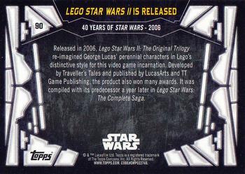 2017 Topps Star Wars 40th Anniversary #90 Lego Star Wars II is Released Back