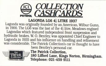 1986 The Patrick Collection (Motor Cars) #NNO Lagonda LG6 4 1/2 Litre 1937 Back