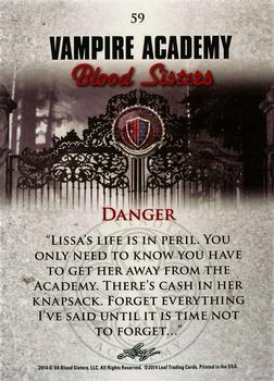 2014 Leaf Vampire Academy: Blood Sisters #59 Danger Back