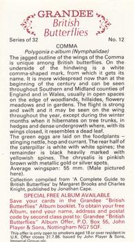 1983 Grandee British Butterflies #12 Comma Back