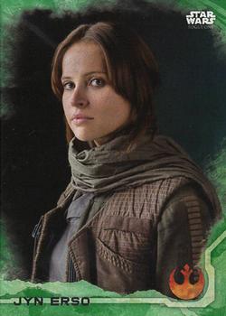 2016 Topps Star Wars Rogue One Series 1 - Green Squad #1 Jyn Erso Front