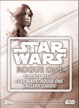 2016 Topps Star Wars Rogue One Series 1 - Gallery #NNO Jyn Erso Back