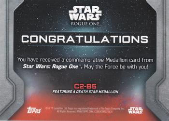 2016 Topps Star Wars Rogue One Series 1 - Medallions #NNO C2-B5 Back
