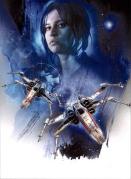 2016 Topps Star Wars Rogue One Series 1 - Montages #NNO Jyn and X-Wings Front