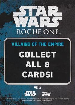 2016 Topps Star Wars Rogue One Series 1 - Villians of the Empire #VE-2 Death Trooper Back