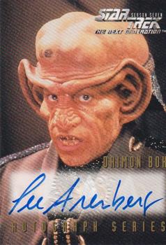 1999 SkyBox Star Trek: The Next Generation Season 7 - Autograph Series #A17 Lee Arenberg Front