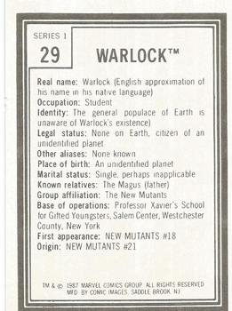1987 Comic Images Marvel Universe I #29 Warlock Back