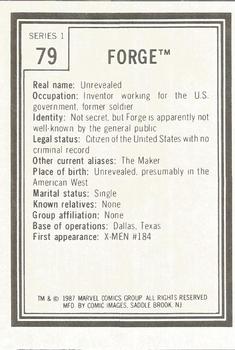 1987 Comic Images Marvel Universe I #79 Forge Back