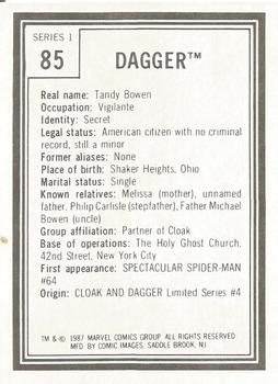 1987 Comic Images Marvel Universe I #85 Dagger Back