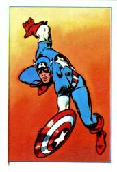 1984 Leaf Marvel Super Heroes Secret Wars Stickers #8 Captain America Front