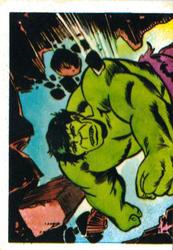 1984 Leaf Marvel Super Heroes Secret Wars Stickers #19 Incredible Hulk Front