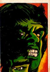 1984 Leaf Marvel Super Heroes Secret Wars Stickers #22 Incredible Hulk Front