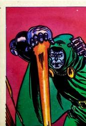 1984 Leaf Marvel Super Heroes Secret Wars Stickers #88 Doctor Doom Front