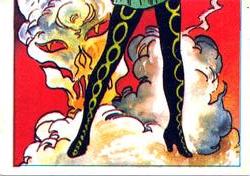 1984 Leaf Marvel Super Heroes Secret Wars Stickers #98 Enchantress Front