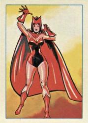 1984 Leaf Marvel Super Heroes Secret Wars Stickers #158 Scarlet Witch Front