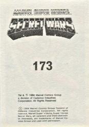 1984 Leaf Marvel Super Heroes Secret Wars Stickers #173 Sub-Mariner Back