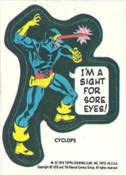 1976 Topps Marvel Super Heroes Stickers #NNO Cyclops Front
