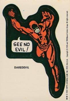1976 Topps Marvel Super Heroes Stickers #NNO Daredevil Front