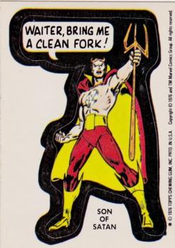 1976 Topps Marvel Super Heroes Stickers #NNO Son of Satan Front