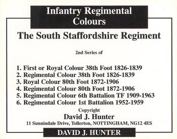 2008 Regimental Colours : The South Staffordshire Regiment 2nd Series #NNO Title Card Back