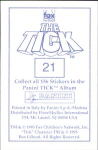 1995 Panini The Tick Stickers #21 Hop in, boys. Back