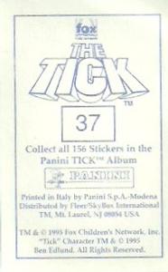 1995 Panini The Tick Stickers #37 Chairface Back