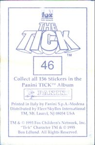 1995 Panini The Tick Stickers #46 The party's over, Chairface! Give it up, or Back