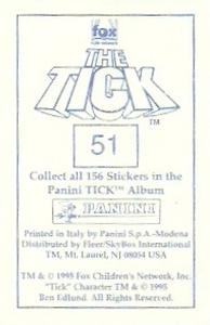 1995 Panini The Tick Stickers #51 Today is our day off. We're going to spend Back