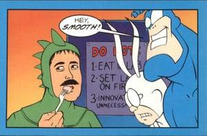 1995 Panini The Tick Stickers #54 Hey, smooth! Front