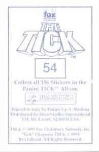 1995 Panini The Tick Stickers #54 Hey, smooth! Back